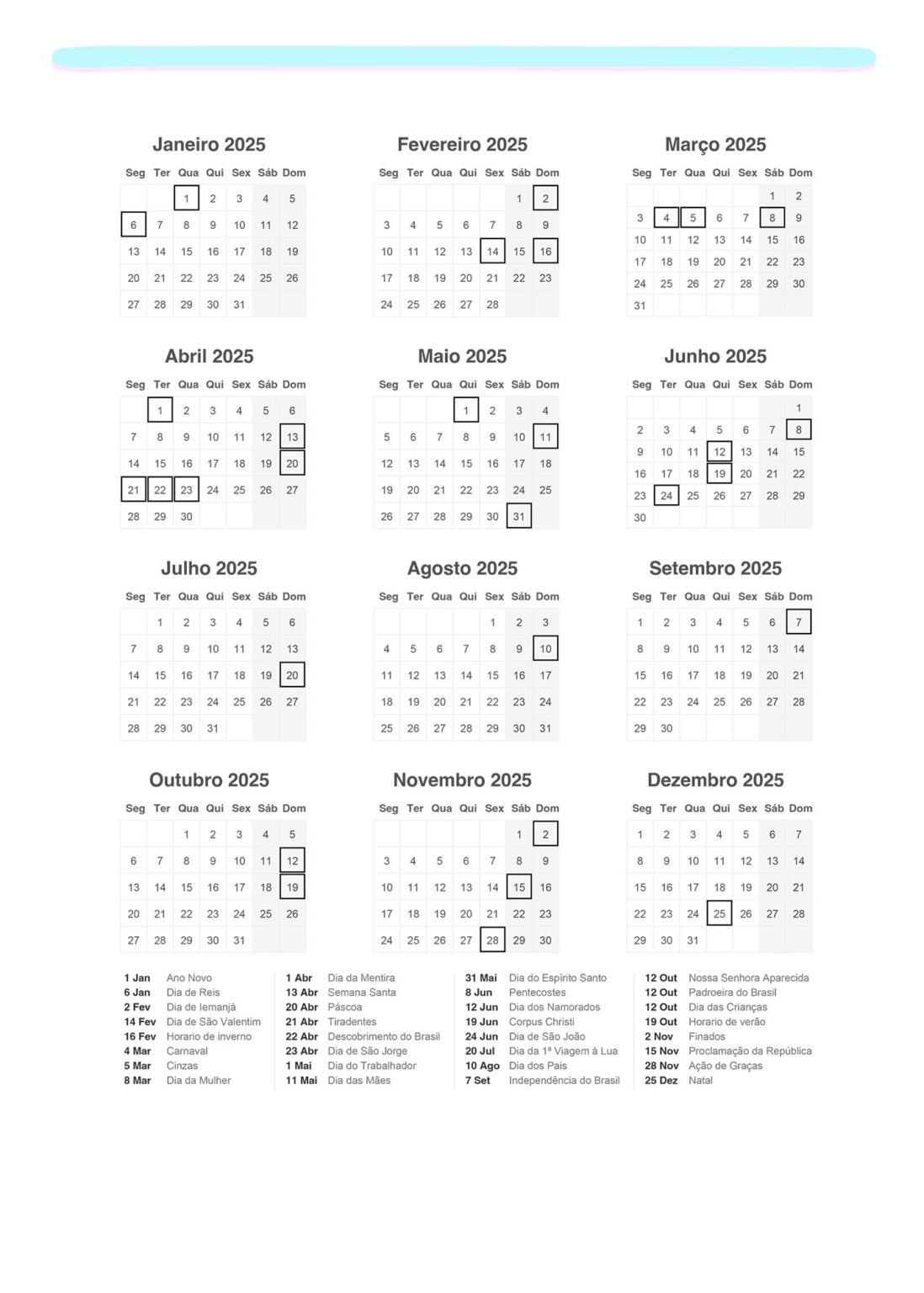 Planner Professor Colorido Calendario Professor 2025 Fazendo a Nossa Festa