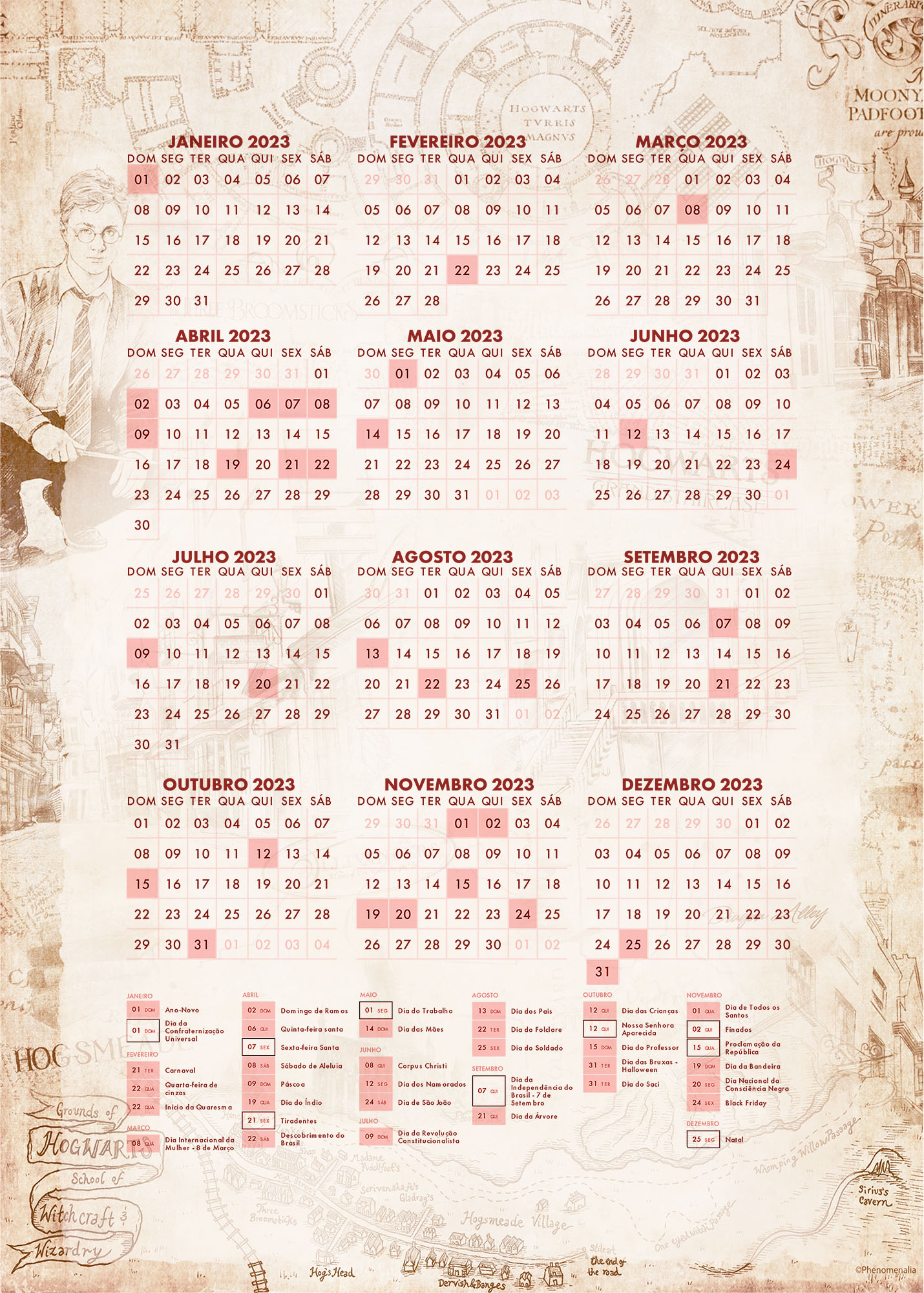 Planner Professor Harry Potter Calendario Professor