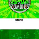 Rotulo para brownie Plants vs Zombies
