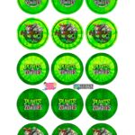 Toppers Redondos Plants vs Zombies