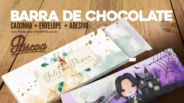 Caixa para Barra de Chocolate – Páscoa – Moldes Grátis Prontos