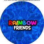 Adesivo para tubetes Rainbow Friends