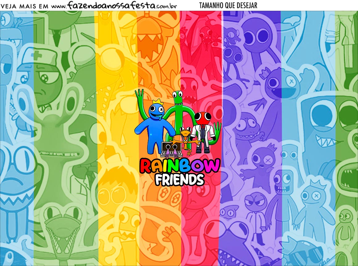 Convites Rainbow Friends convites