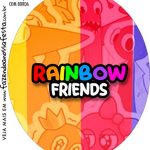 Rotulo Oval Rainbow Friends