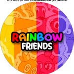 Rotulo Redondo Rainbow Friends