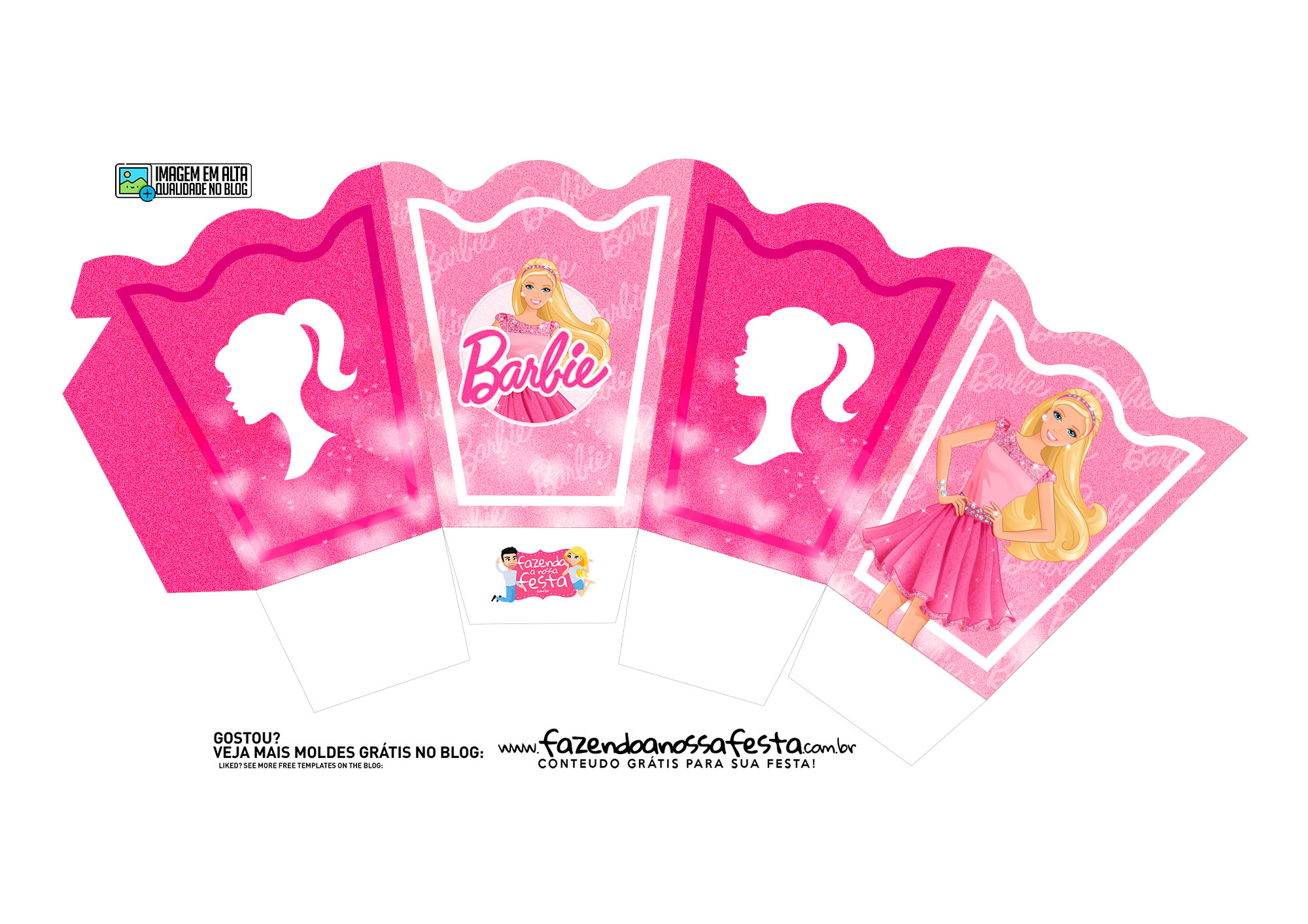 Kit Digital Barbie - Faça você a sua Festa! +55 Moldes Grátis