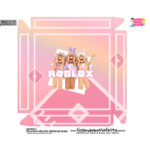 Caixa Cubo Kit Digital Roblox Rosa - Fazendo a Nossa Festa