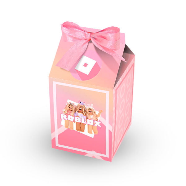 Aplique para Caixinhas Kit Digital Roblox Rosa - Fazendo a Nossa Festa