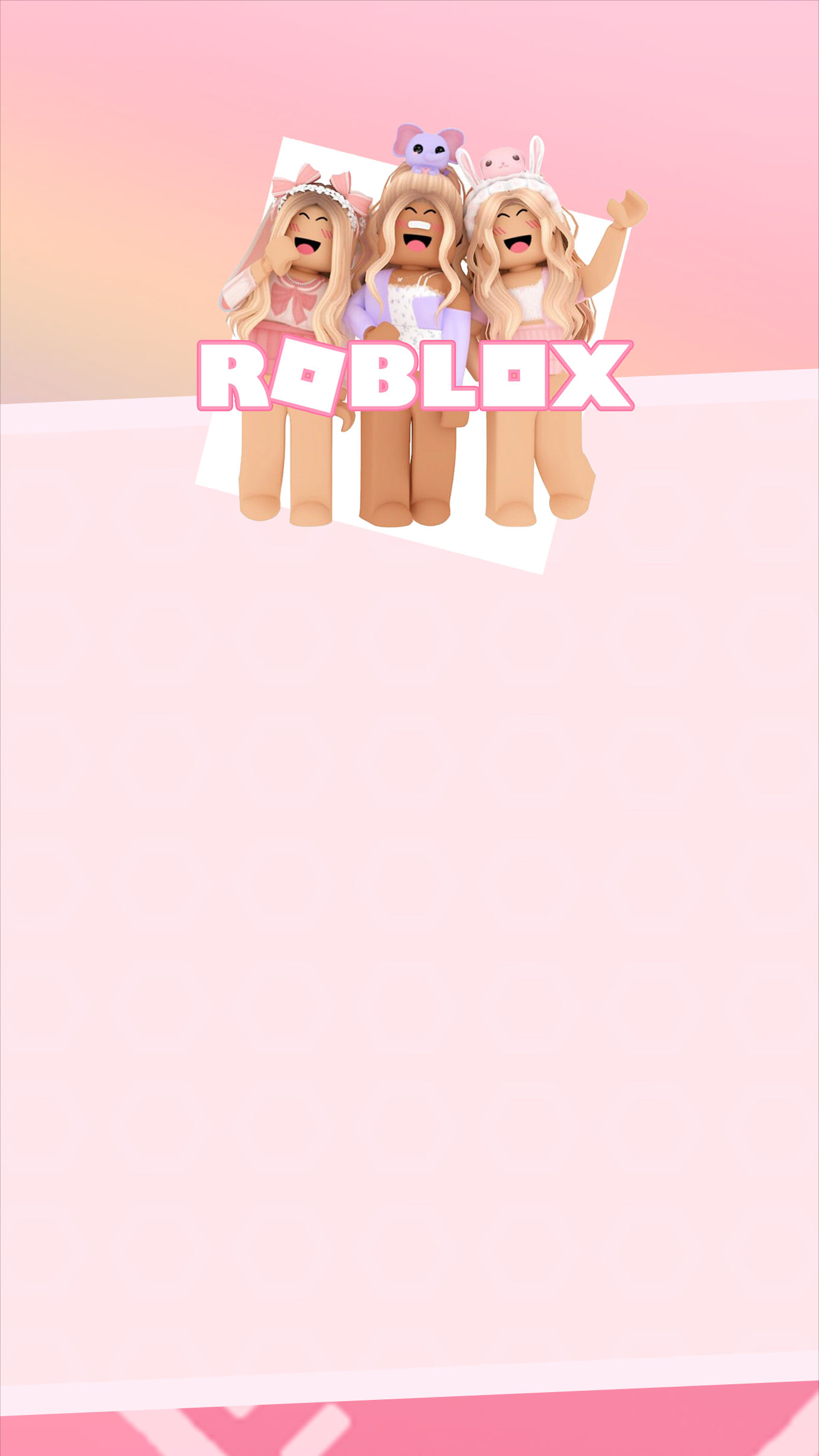 Convite Digital Roblox Rosa
