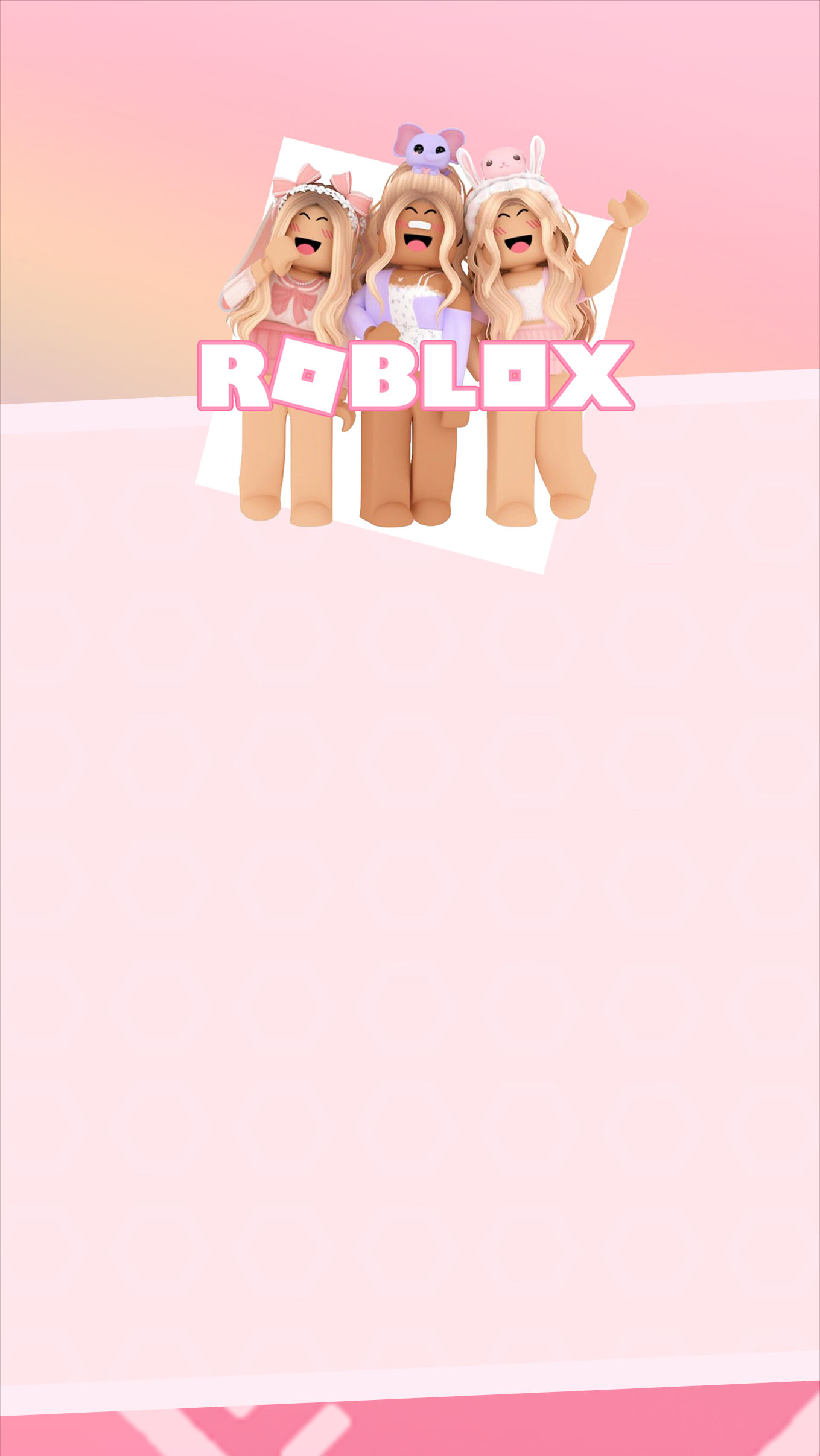 Convite Roblox Rosa, Convite Roblox Feminino 