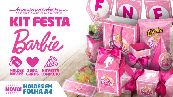 Kit Digital Barbie – Faça você a sua Festa! +55 Moldes Grátis
