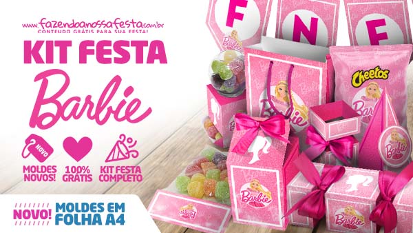 Kit Digital Barbie - Faça você a sua Festa! +55 Moldes Grátis