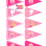 Toppers Bandeirinha Kit Digital Barbie
