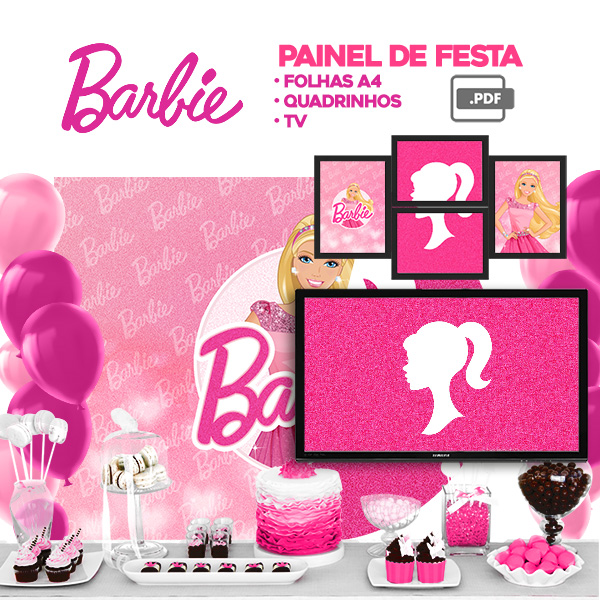 Painel de Festa Barbie FNF
