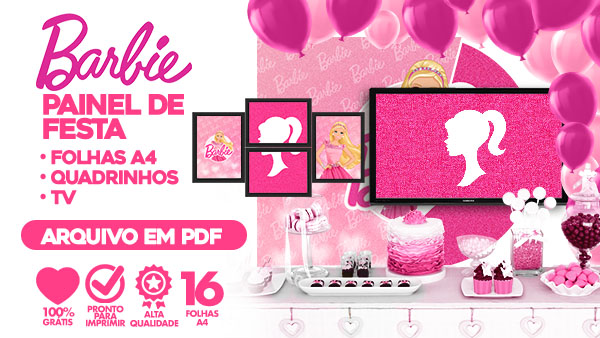 Painel de Festa Barbie