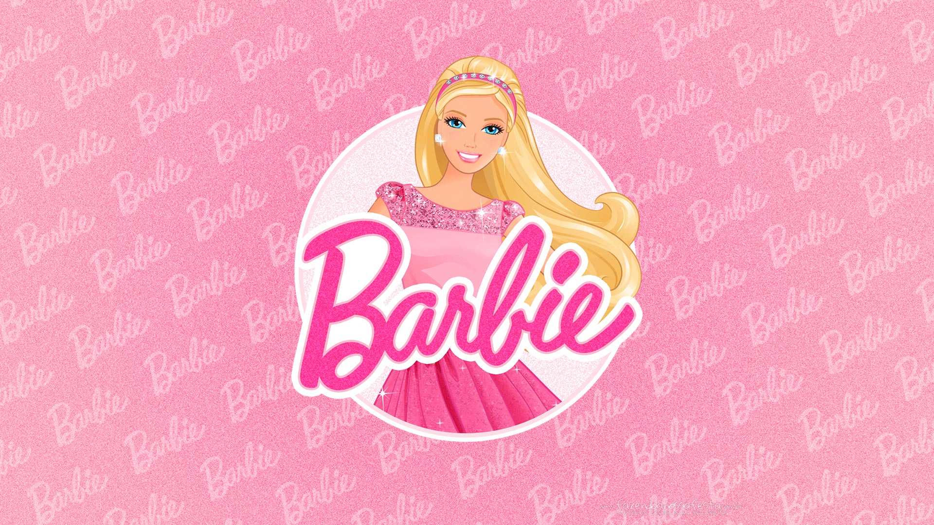 Painel de Festa Barbie Retangular - Fazendo a Nossa Festa