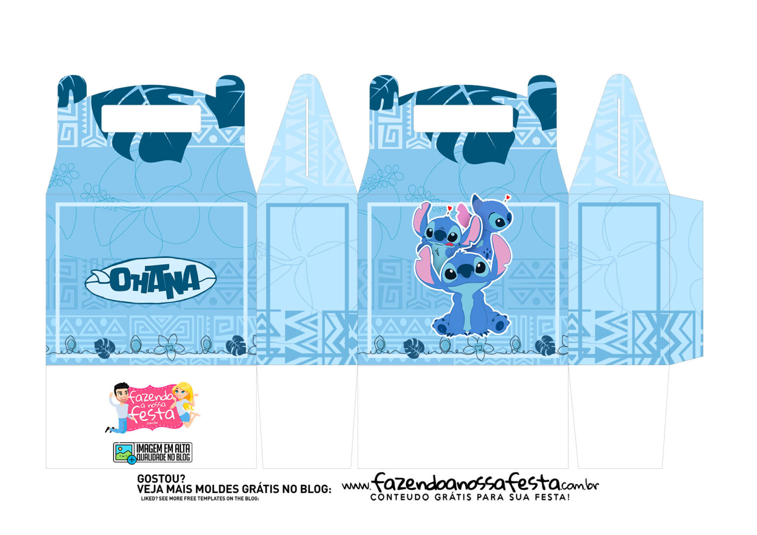 Caixa Maleta Stitch Fazendo A Nossa Festa 2244