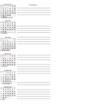 Calendario 2024 Sem Fundo Meia Pagina Preto