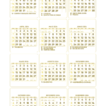 Mini Calendario Amarelo
