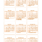 Mini Calendario Laranja