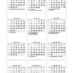 Mini Calendario Preto