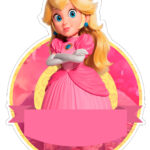 Topper de Bolo Princesa Peach - Decoração Princesa Peach