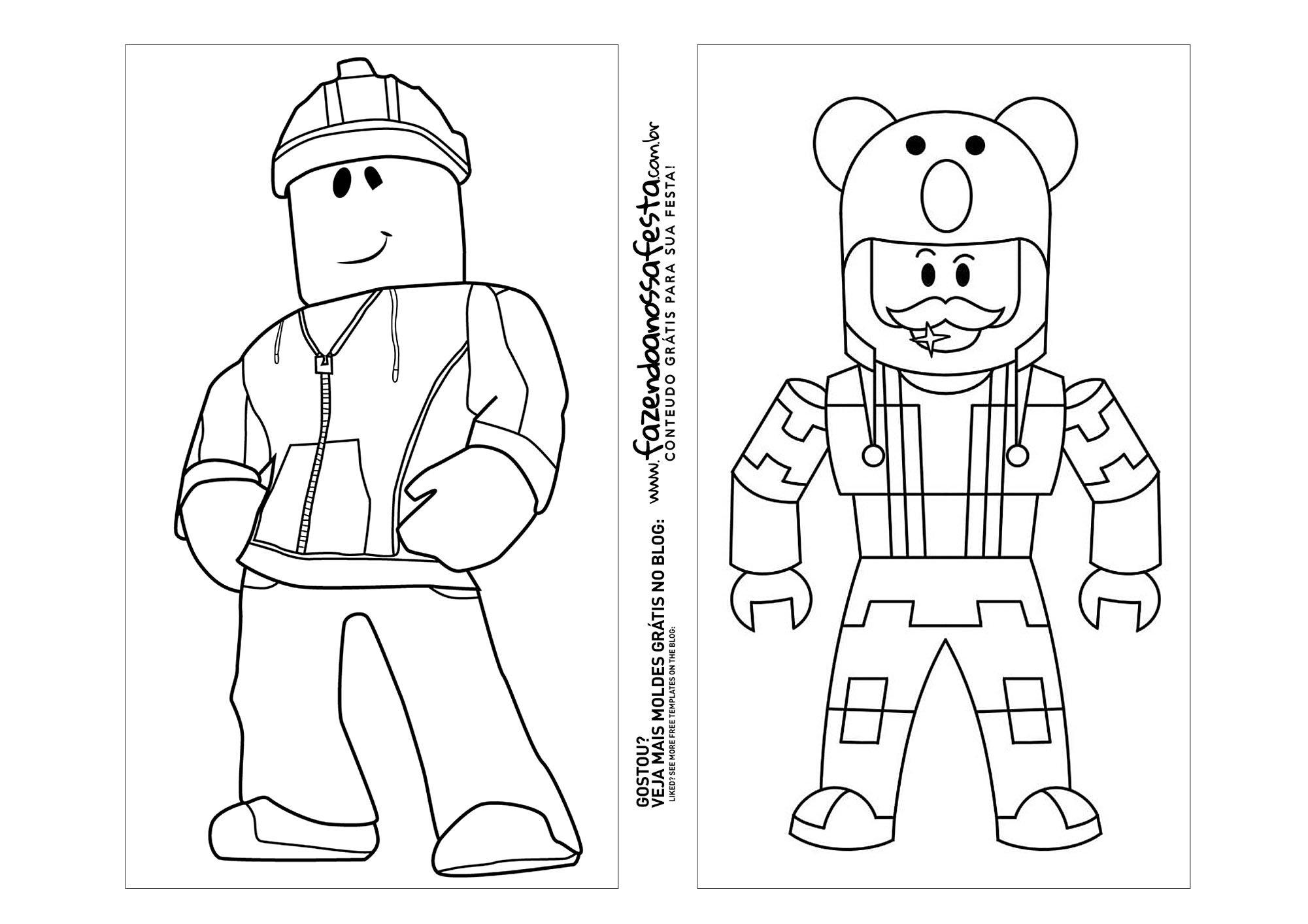 Desenhos para colorir Roblox para imprimir - Desenhos para colorir para  impressão grátis