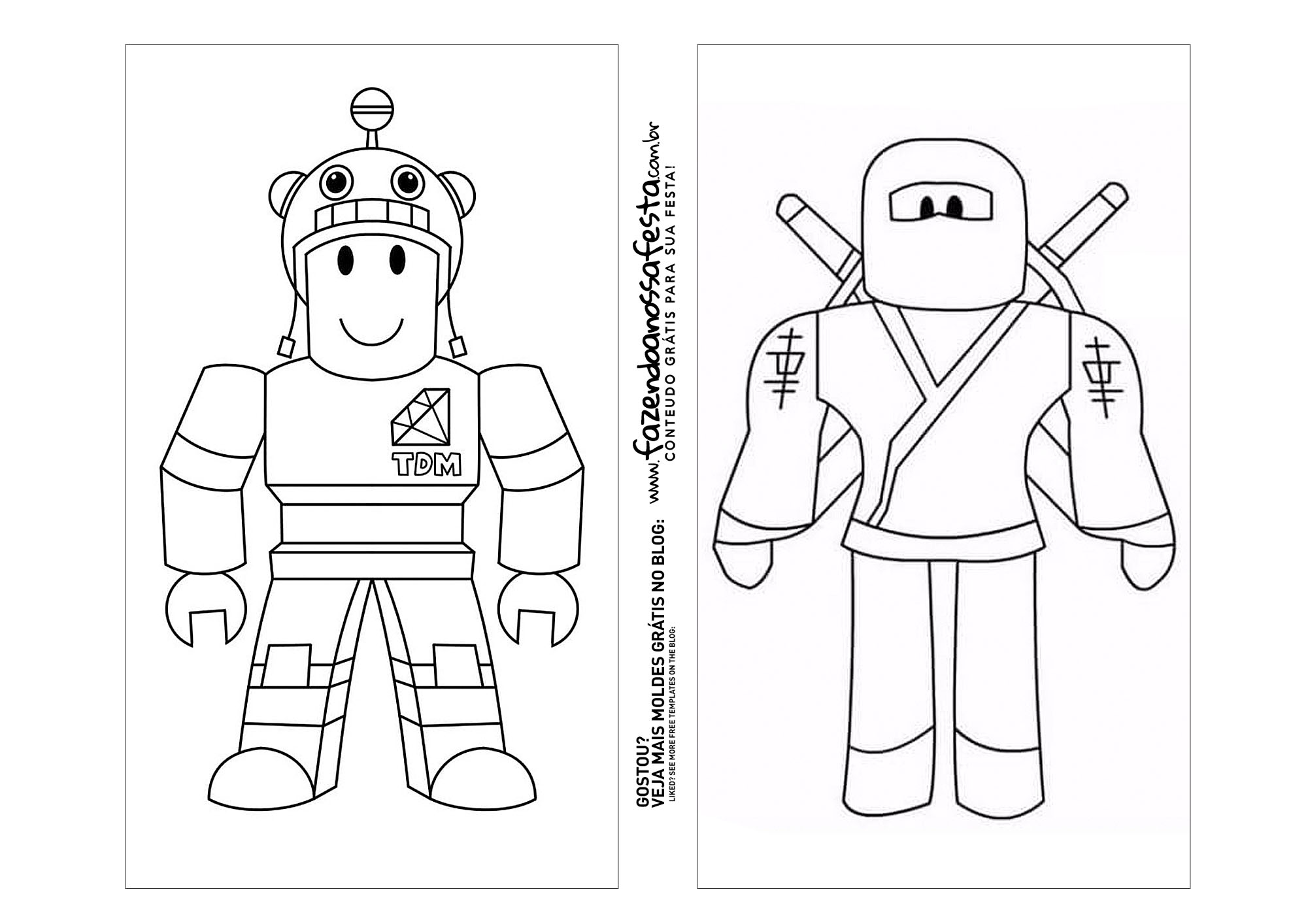 82+ Desenho Roblox Para Colorir em 2023