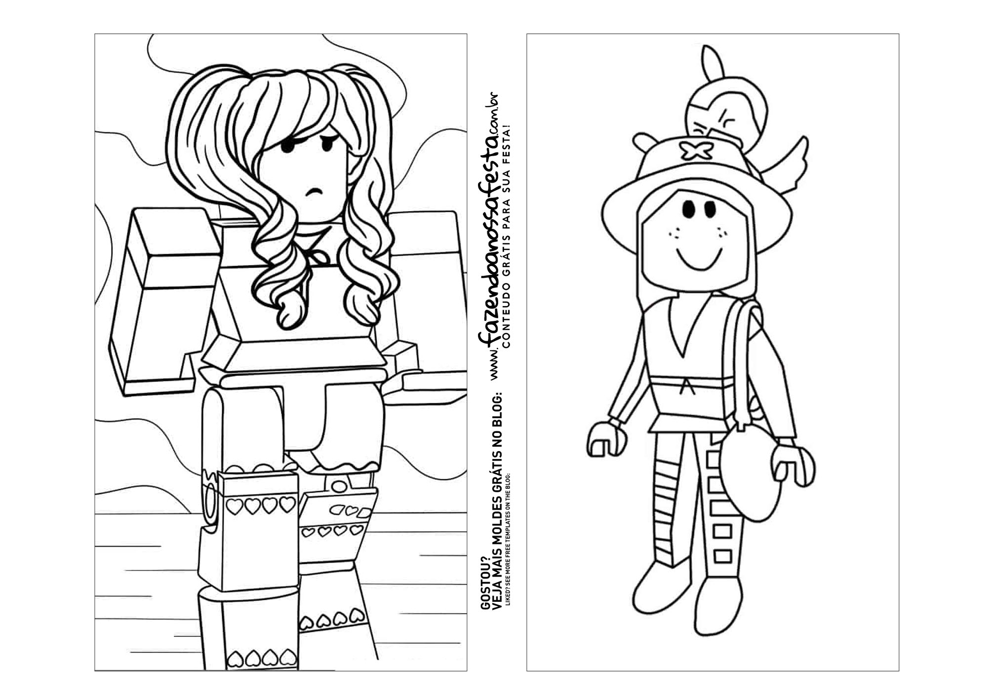 Desenhos de Roblox para Colorir – Desenhos para Colorir