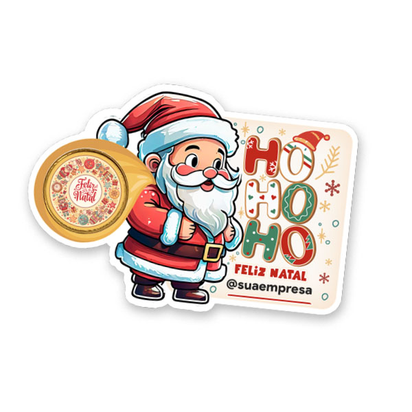 Detalhes Cartão de Natal para moeda de chocolate 2