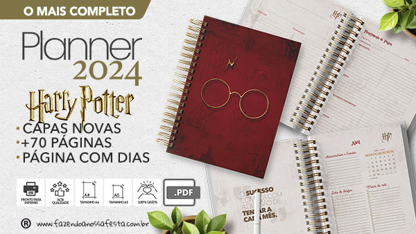 Planner Harry Potter 2024 para Imprimir – Download Grátis + PDF