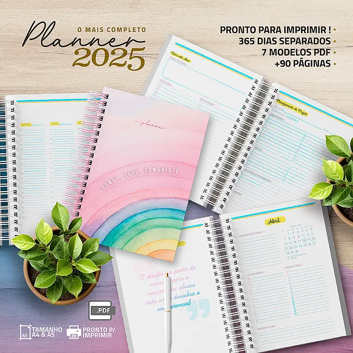 Planner colorido 2025