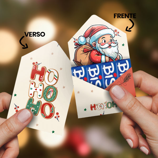 Caixa Mini Envelope de Natal Frente e Verso