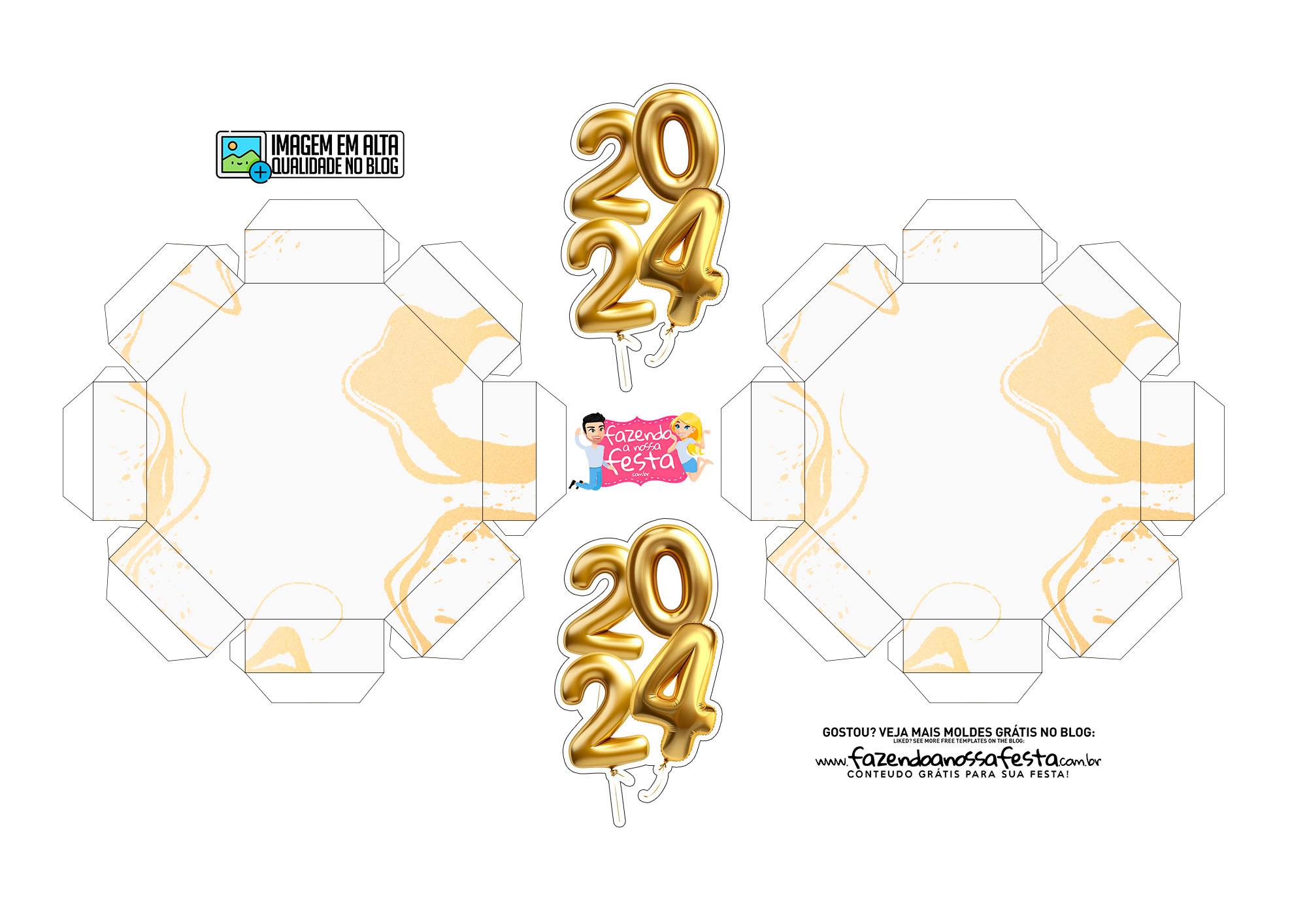 Caixa Oitava Shaker 2 Kit Festa Ano Novo 2024