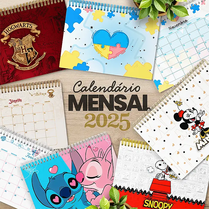 Calendario Mensal 2025 Fazendo a Nossa Festa