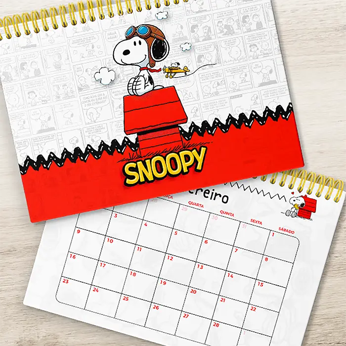 Calendario Mensal 2025 Snoopy para imprimir