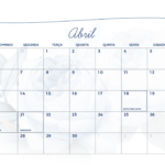 Calendario Mensal Abril