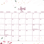 Calendario Mensal Abril