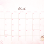 Calendario Mensal Abril