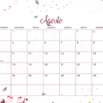 Calendario Mensal Agosto