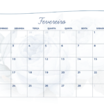 Calendario Mensal Fevereiro