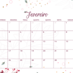 Calendario Mensal Fevereiro