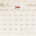 Calendario Mensal Julho