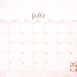 Calendario Mensal Julho