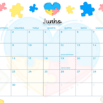 Calendario Mensal Junho Autismo