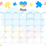 Calendario Mensal Maio Autismo