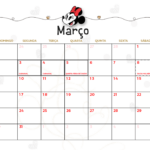 Calendario Mensal Marco Minnie