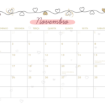 Calendario Mensal Novembro