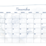 Calendario Mensal Novembro