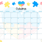 Calendario Mensal Outubro Autismo